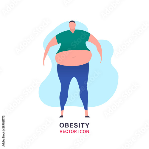 Obese man image