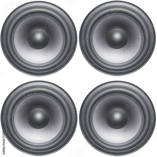 speakers isolated on white background