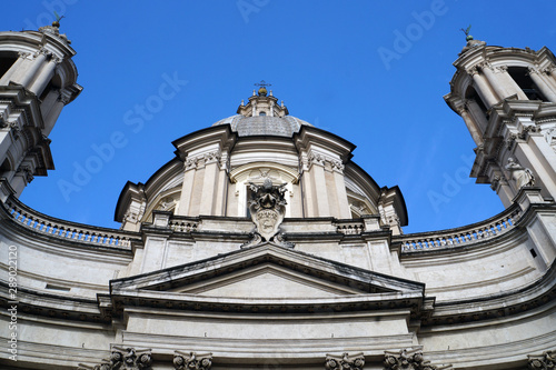 Detail of the church in Piazza Navona in Rome