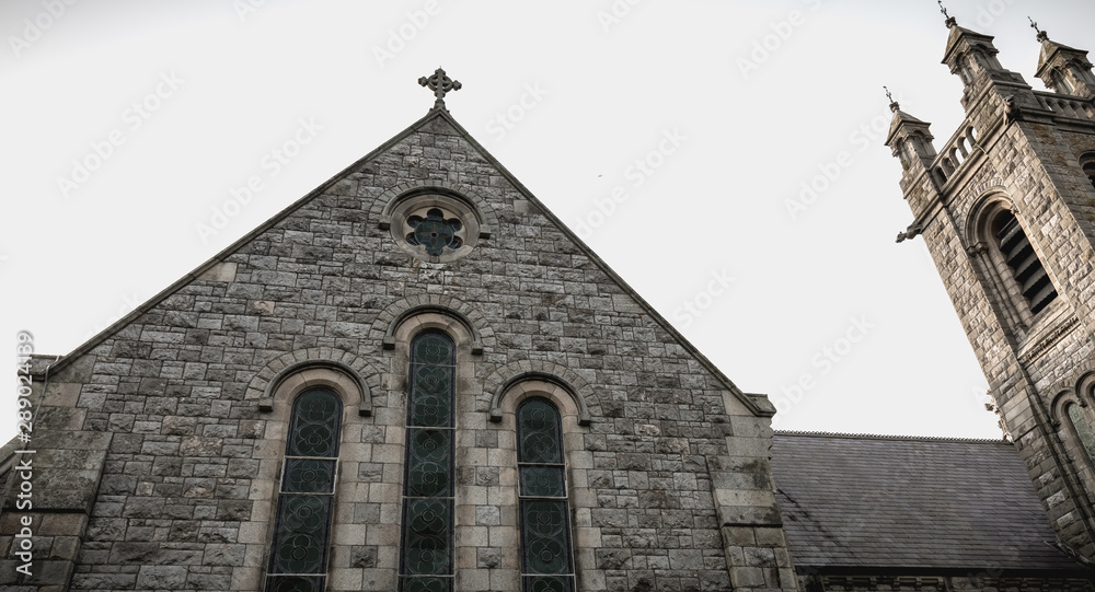 Detail architecture of the Assumption church in Howth, Ireland Detail architecture of the Assumption church in Howth, Ireland