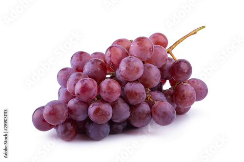 Red Grapes isolated on a white background.