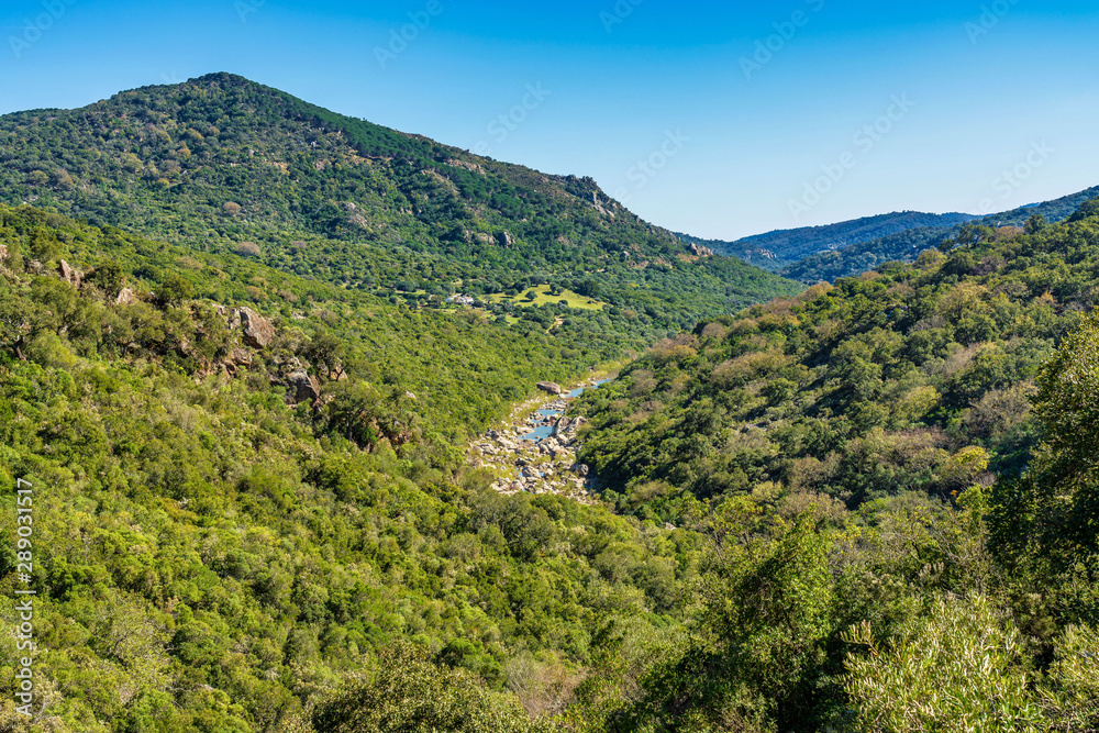 View across the Jimena de la Frontera countryside, Andalusia, Spain