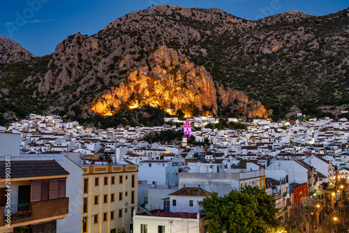 Ermita de San Antonio in Ubrique, Cadiz, Andalusia, Spain at night