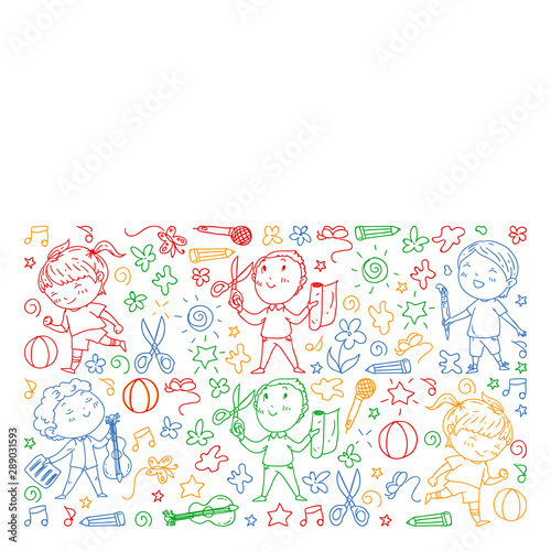 Cleaning services company vector pattern