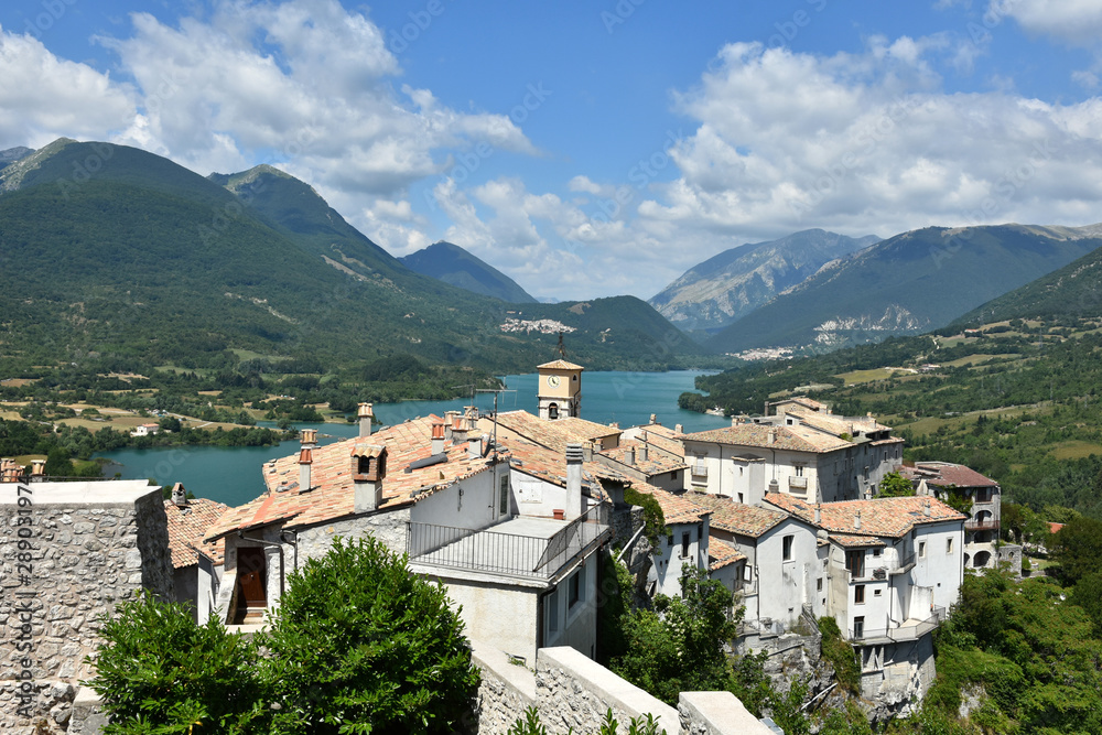 Barrea, Italy, 12/7/2019. Holidays in a town in the Abruzzo National Park Barrea, Italy, 12/7/2019. Holidays in a town in the Abruzzo National Park