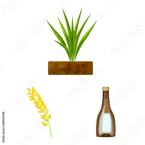 Vector illustration of food and organic sign. Collection of food and agricultural stock symbol for web.