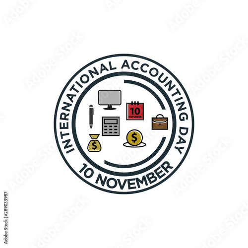 International Accounting Day vector. Calculator on a green background. Simple calculator icon. Important day
