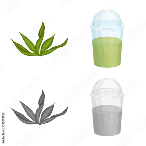 Vector design of protein and sea symbol. Collection of protein and natural vector icon for stock.