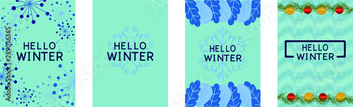 abstract winter background a4 format flyer
