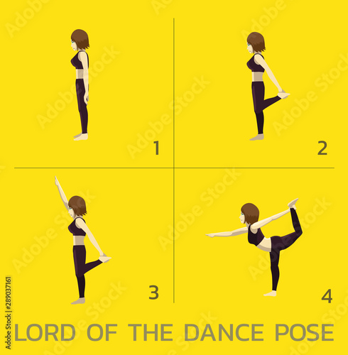 Lord of the Dance Yoga Manga Tutorial How Cartoon Vector Illustration