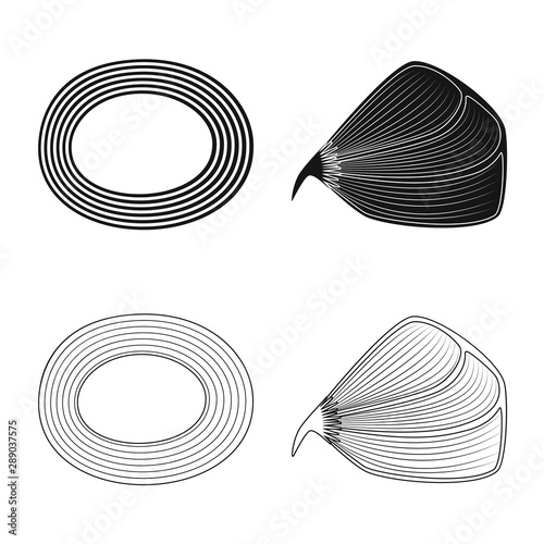 Isolated object of fiber and muscular symbol. Collection of fiber and body vector icon for stock.