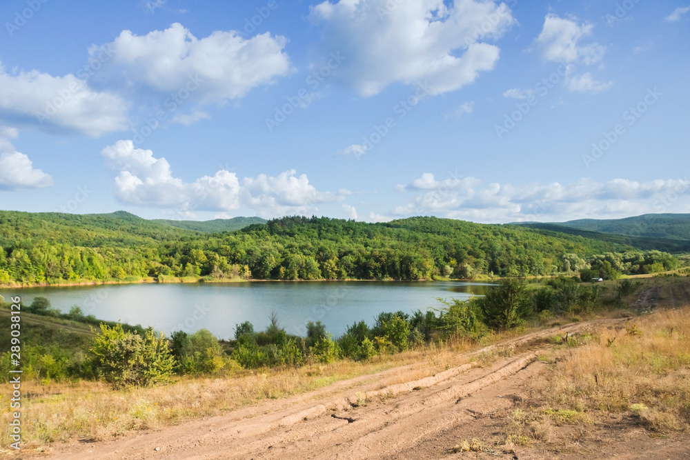 Obraz premium Summer landscape with small lake