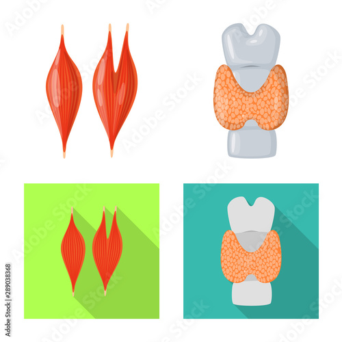 Isolated object of biology and scientific icon. Collection of biology and laboratory stock vector illustration.