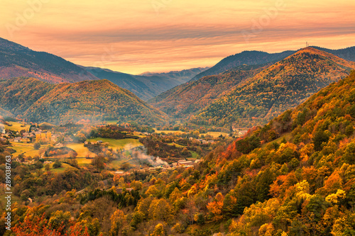 Wallpaper Mural Autumn landscape in Pyrenees Mountains Torontodigital.ca