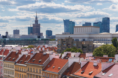 Tiled roofs of houses of th...