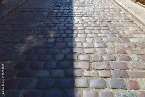 Paving stones laid out in t...