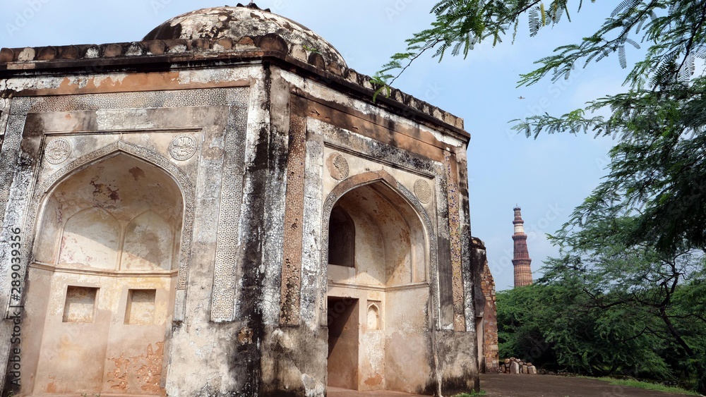 The Qutub Minar in Delhi