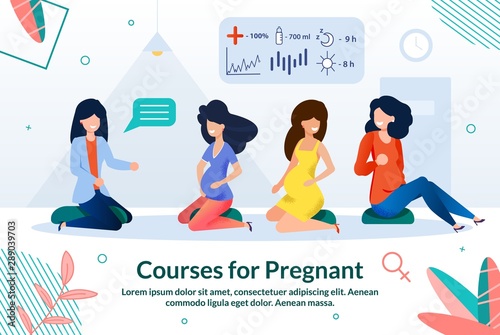 Informative Banner Courses for Pregnant Woman.