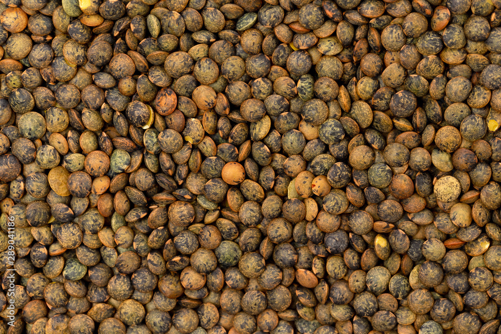 Flatlay closeup image of brown lentils as a natural healthy food background. Flatlay closeup image of brown lentils as a natural healthy food background.