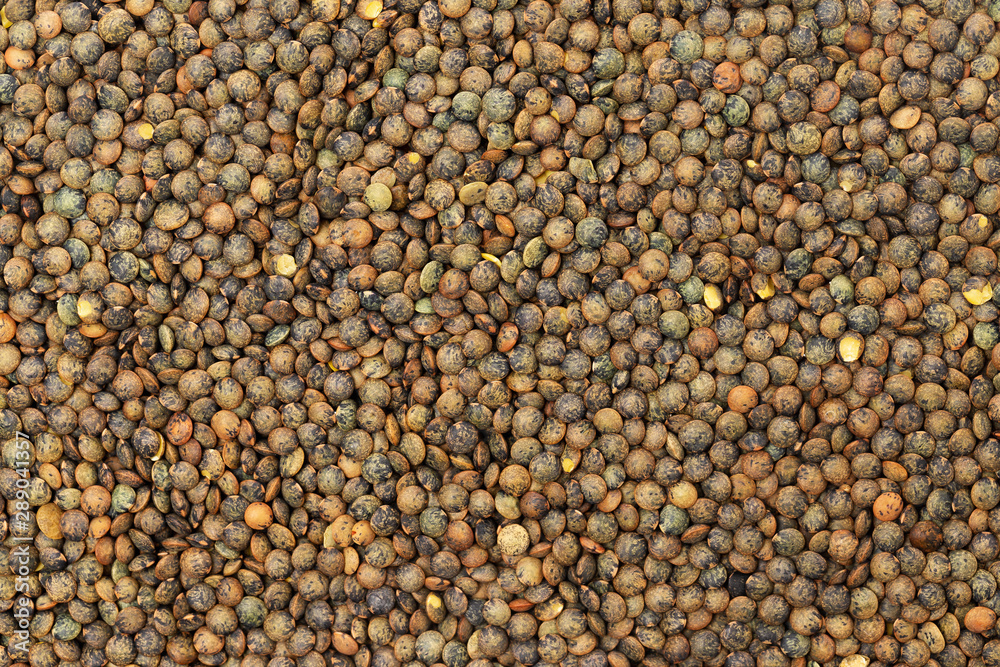 Flatlay closeup image of brown lentils as a natural healthy food background. Flatlay closeup image of brown lentils as a natural healthy food background.