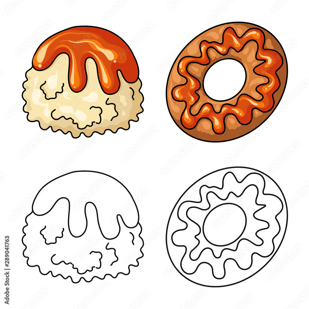 Vector design of confectionery and culinary symbol. Set of confectionery and product stock vector illustration. Vector design of confectionery and culinary symbol. Set of confectionery and product stock vector illustration.