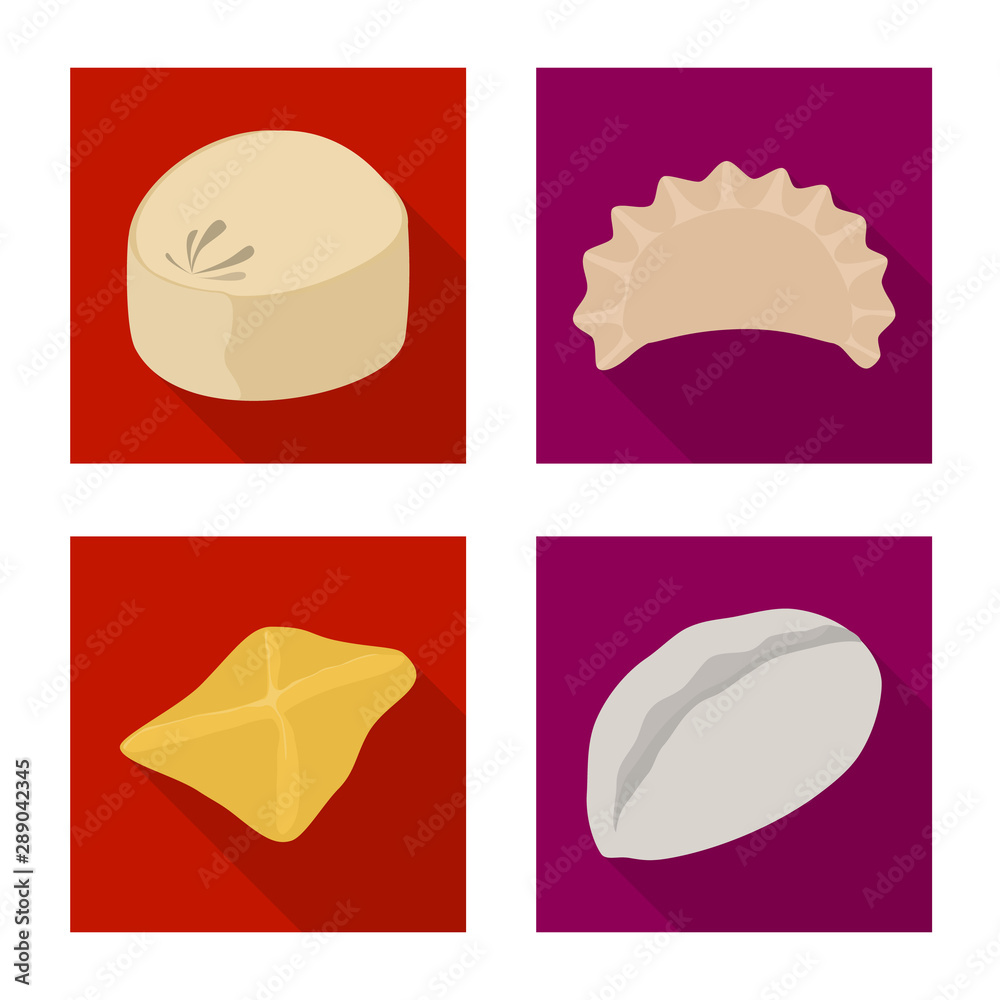 Isolated object of products and cooking sign. Collection of products and appetizer vector icon for stock.