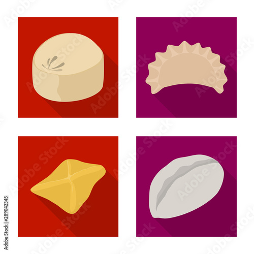 Isolated object of products and cooking sign. Collection of products and appetizer vector icon for stock.