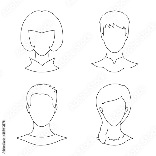Isolated object of professional and photo icon. Collection of professional and profile stock vector illustration.