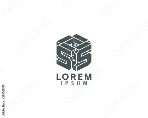 Initial S Letter 3D Awesome Three Dimensions Logo Design Template Fully Editable Vector