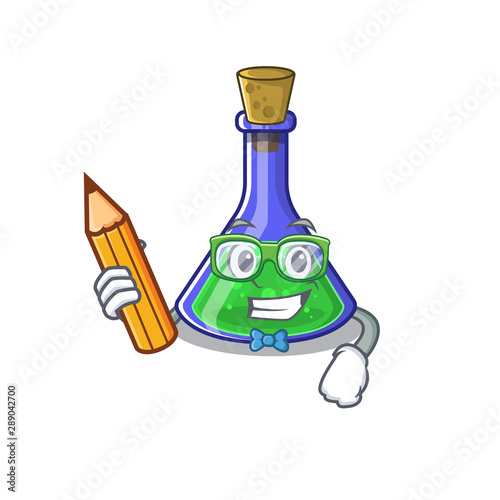 Student magic potion isolated in the cartoon