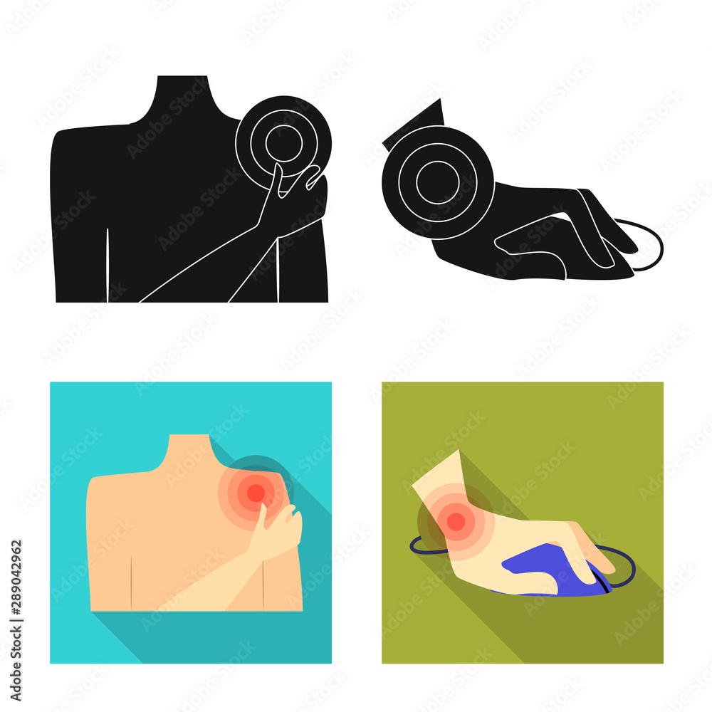 Isolated object of hospital and rendering icon. Collection of hospital and help vector icon for stock.