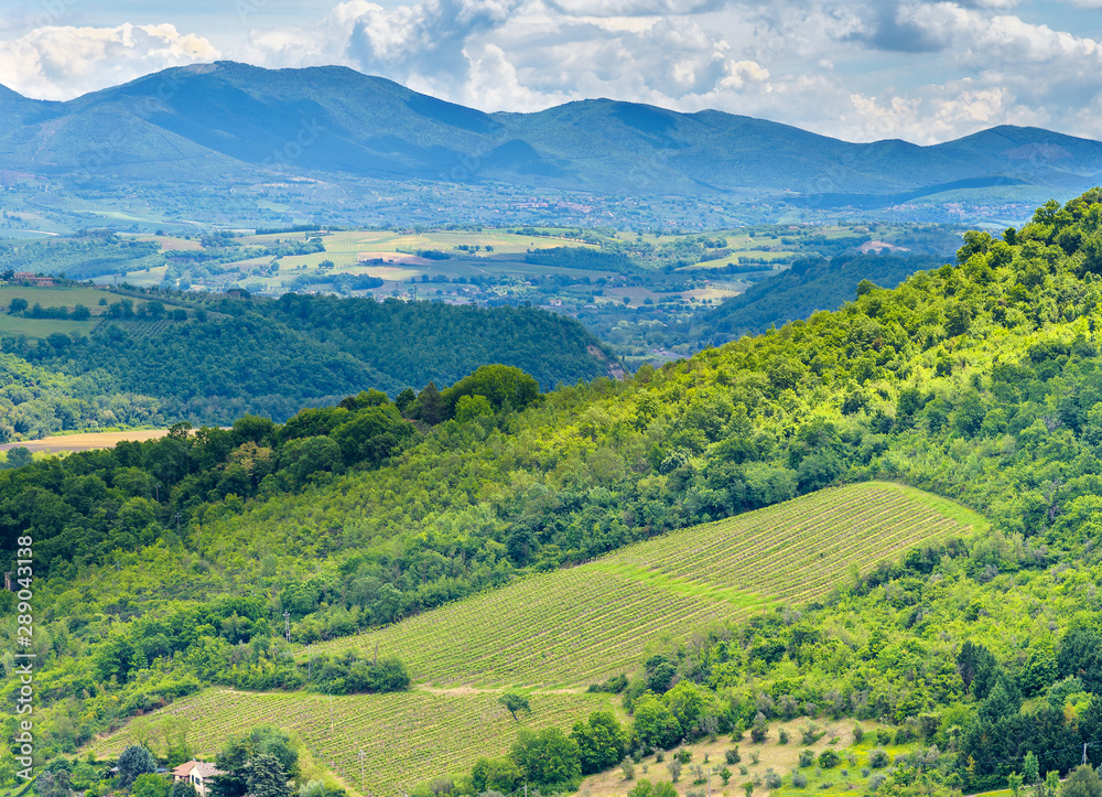 Amazing landscape near Orvieto, Italy, region Umbria.