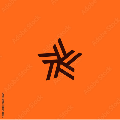 Star logo element vector emblem modern design