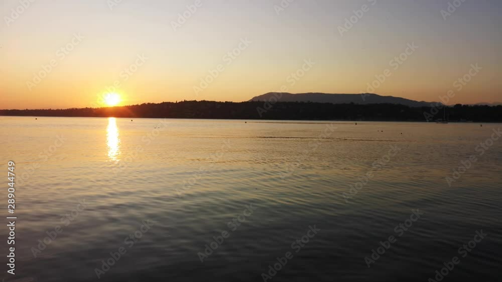 Timelapse of Beautiful sunrise in Genebra Lake Timelapse of Beautiful sunrise in Genebra Lake