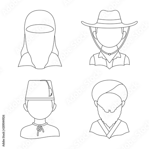 Vector design of imitator and resident icon. Collection of imitator and culture vector icon for stock.