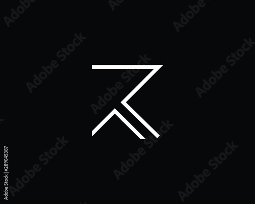 Creative and Minimalist Letter RA AR Logo Design Icon, Editable in Vector Format in Black and White Color