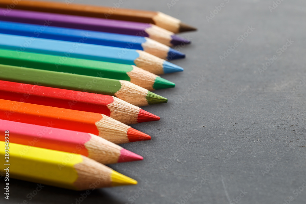 color pencils black board background color pencils black board background