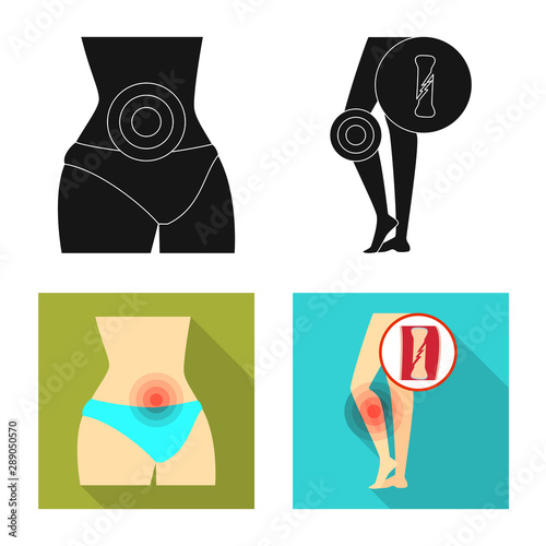 Vector design of hospital and rendering sign. Set of hospital and help stock vector illustration.