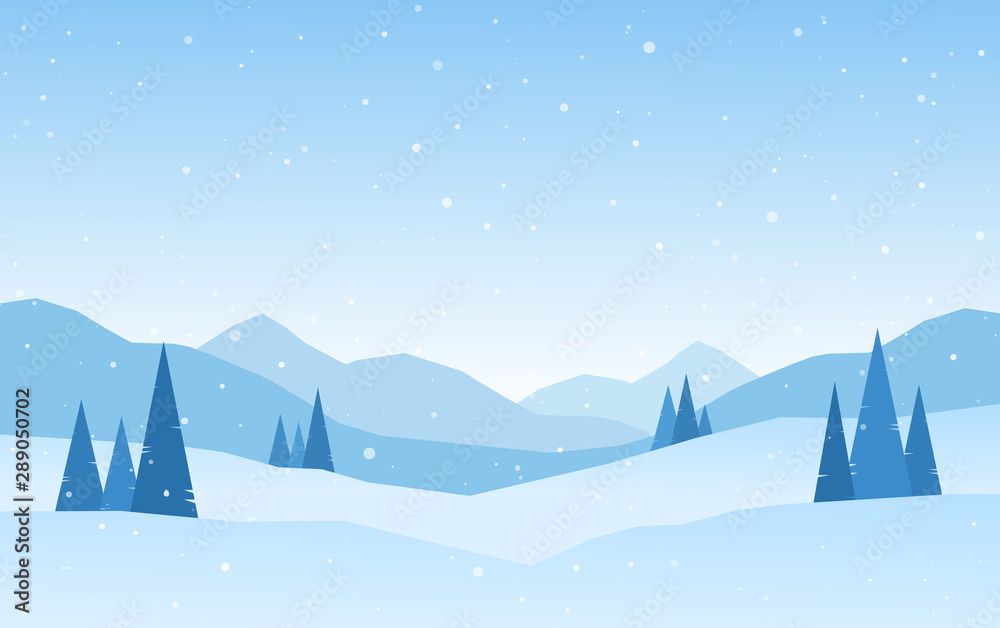Cartoon Winter Snowy Mountains, Snowy Mountain Landscape Pictures