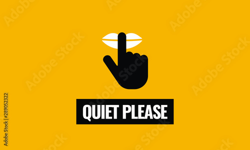 Quiet Please Vector Sign Board