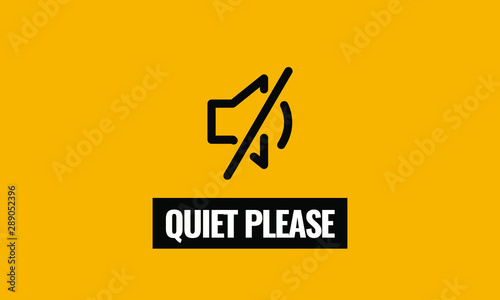 Quiet Please Vector Sign Board