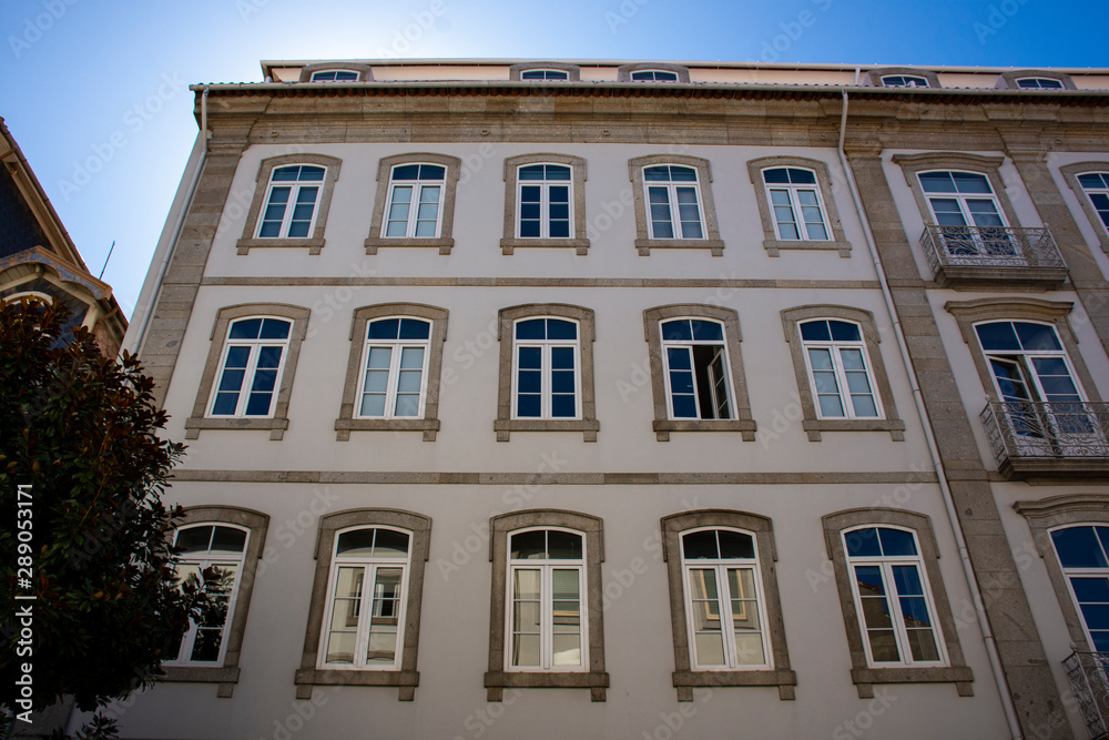 Apartment Architecture With Windows In Braga, Portugal