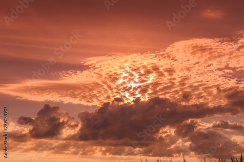 Sunrise over the Curonian lagoon