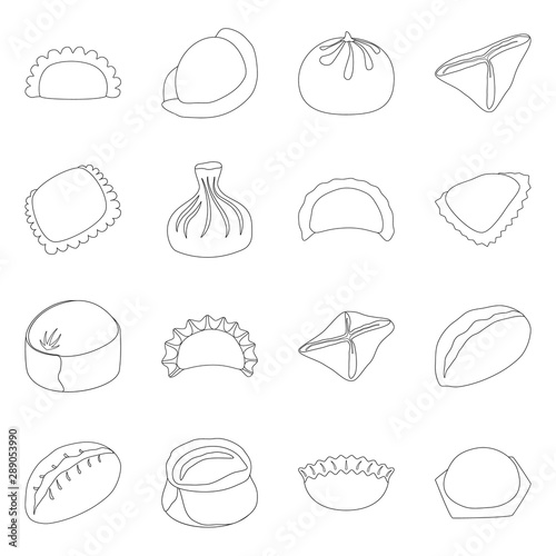 Vector illustration of food and dish symbol. Collection of food and cooking vector icon for stock.