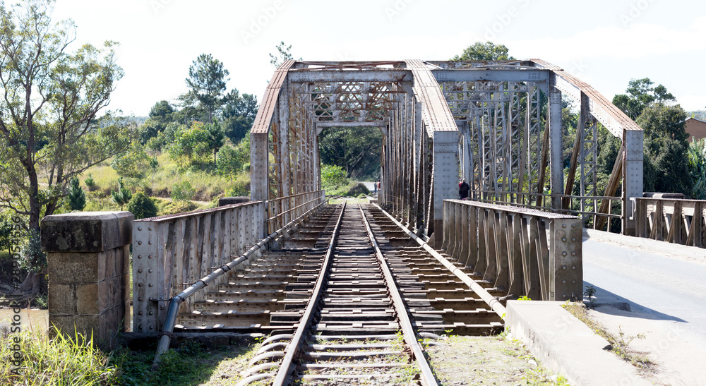 Obraz premium Railroad bridge in Madagascar