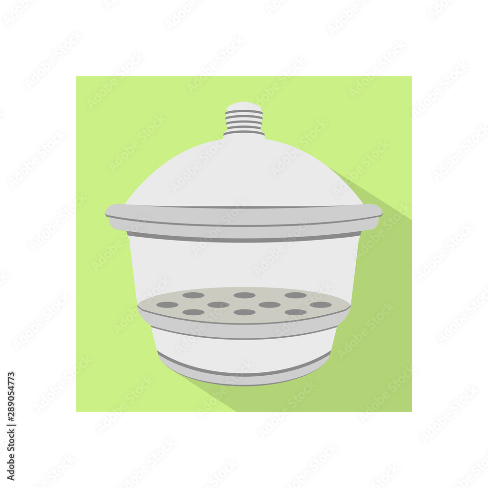 Vector flat illustration of scientific laboratory vacuum desiccator