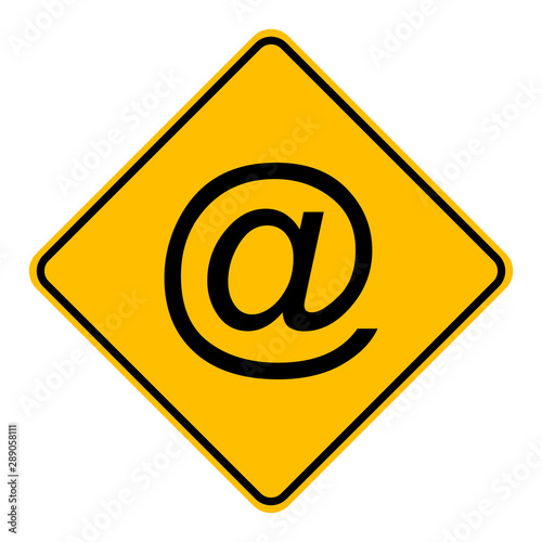 E-mail symbol und Schild