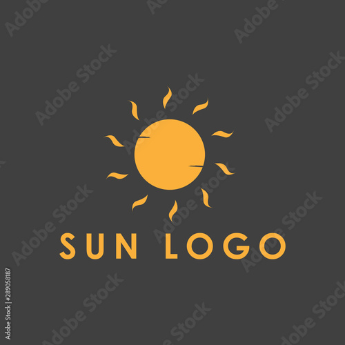 Sun logo design template