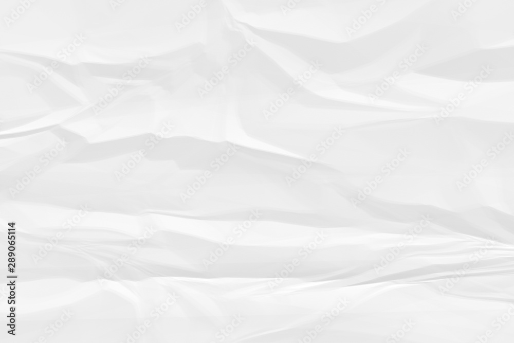 Fototapeta premium crumpled white paper background close up