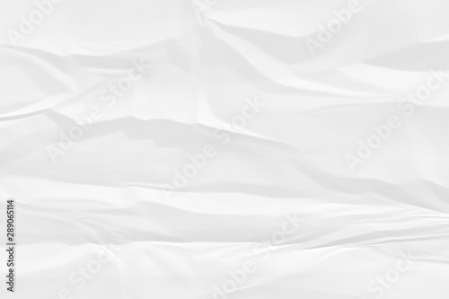 Fototapeta Naklejka Na Ścianę i Meble -  crumpled white paper background close up